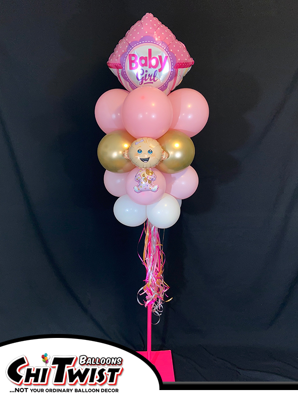 Baby Girl Balloon Pole