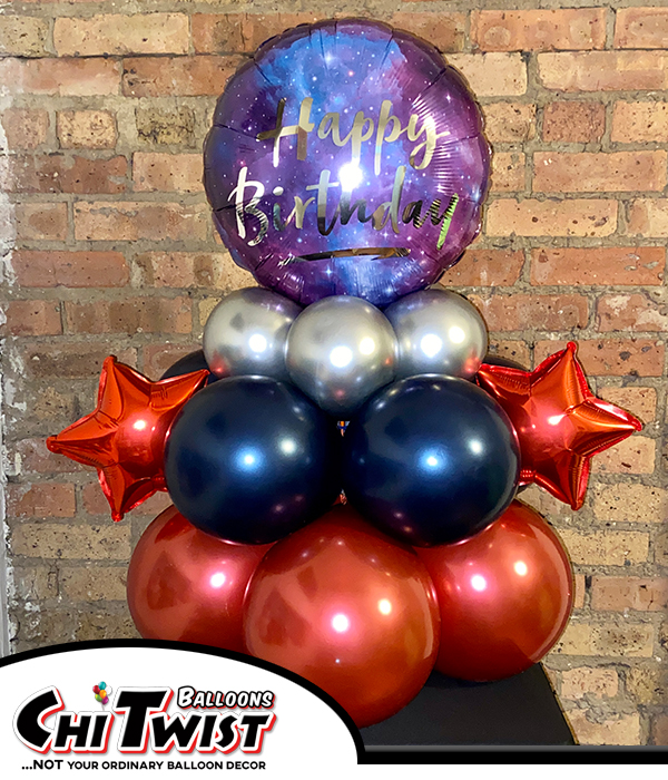 Simple Birthday Centerpiece outer space theme