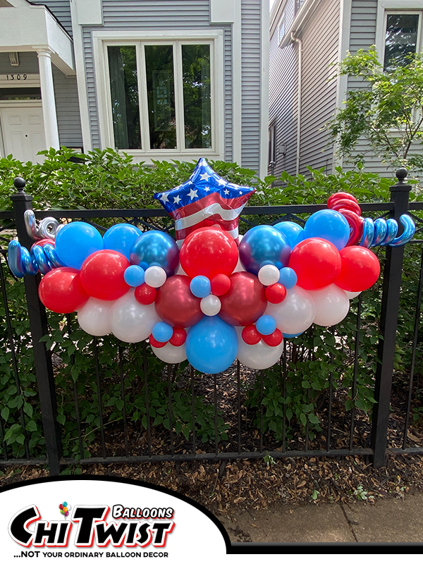Fourth of July Decorated Garland