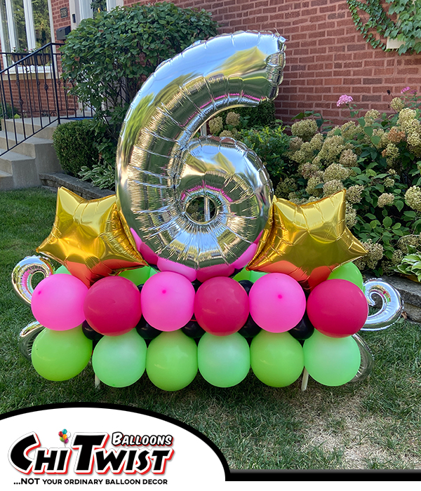 6th Birthday Balloon Marquee