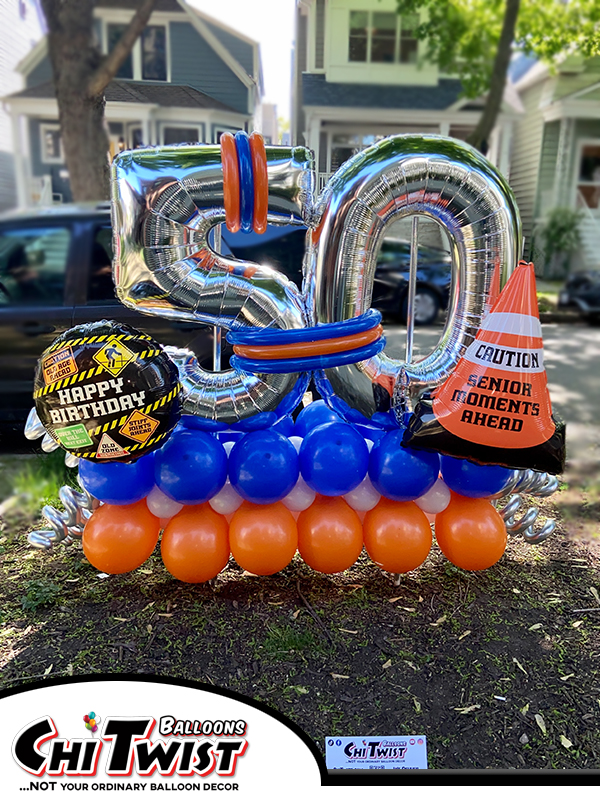 50th Birthday Balloon Marquee
