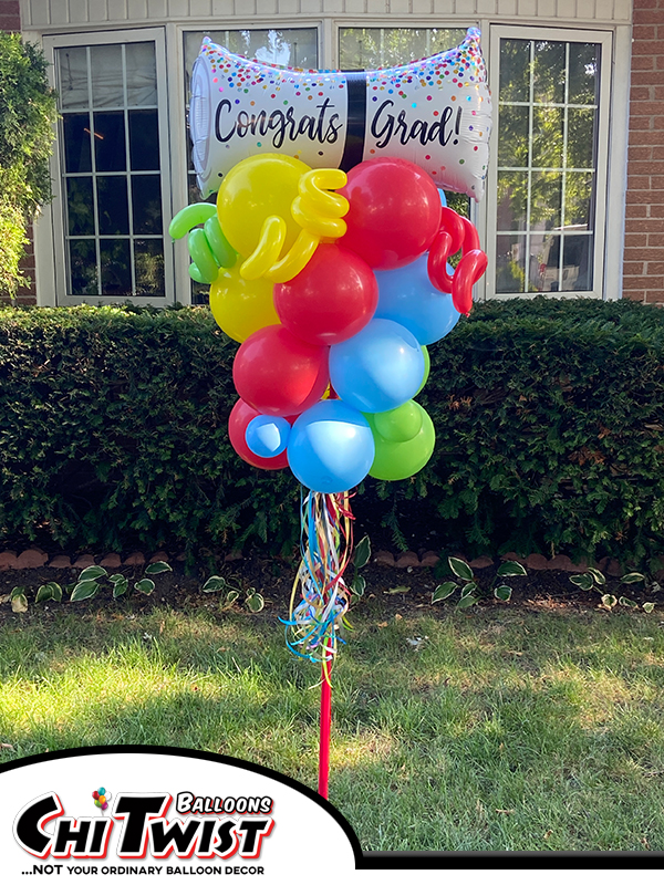 Graduation Detailed Balloon Pole