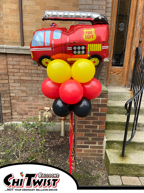 Fire Truck Balloon Pole