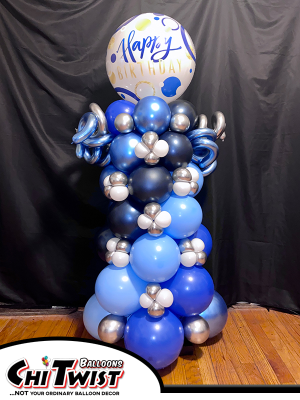 Garland Birthday Column Balloon