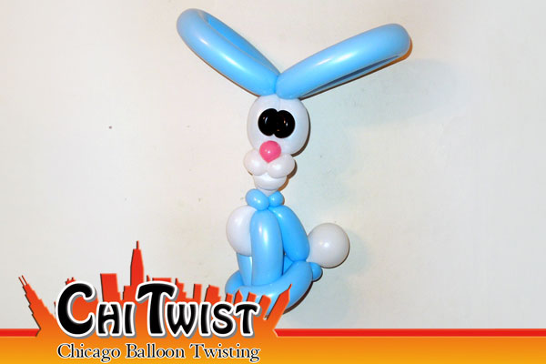 Blue Bunny Easter Balloon