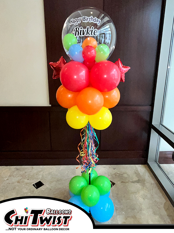 stuffed message balloon pole