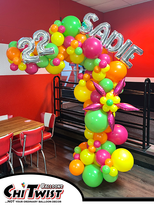 balloon garland demi arch