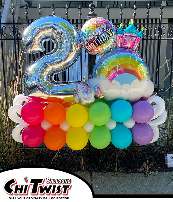 Rainbow Balloon Marquee